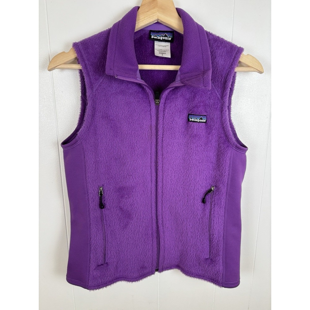 Patagonia Vest Womens Small Violet Purple R2 Regulator Fleece Full Zip Stretch